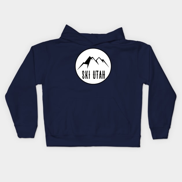 Ski Utah Kids Hoodie by HolidayShirts